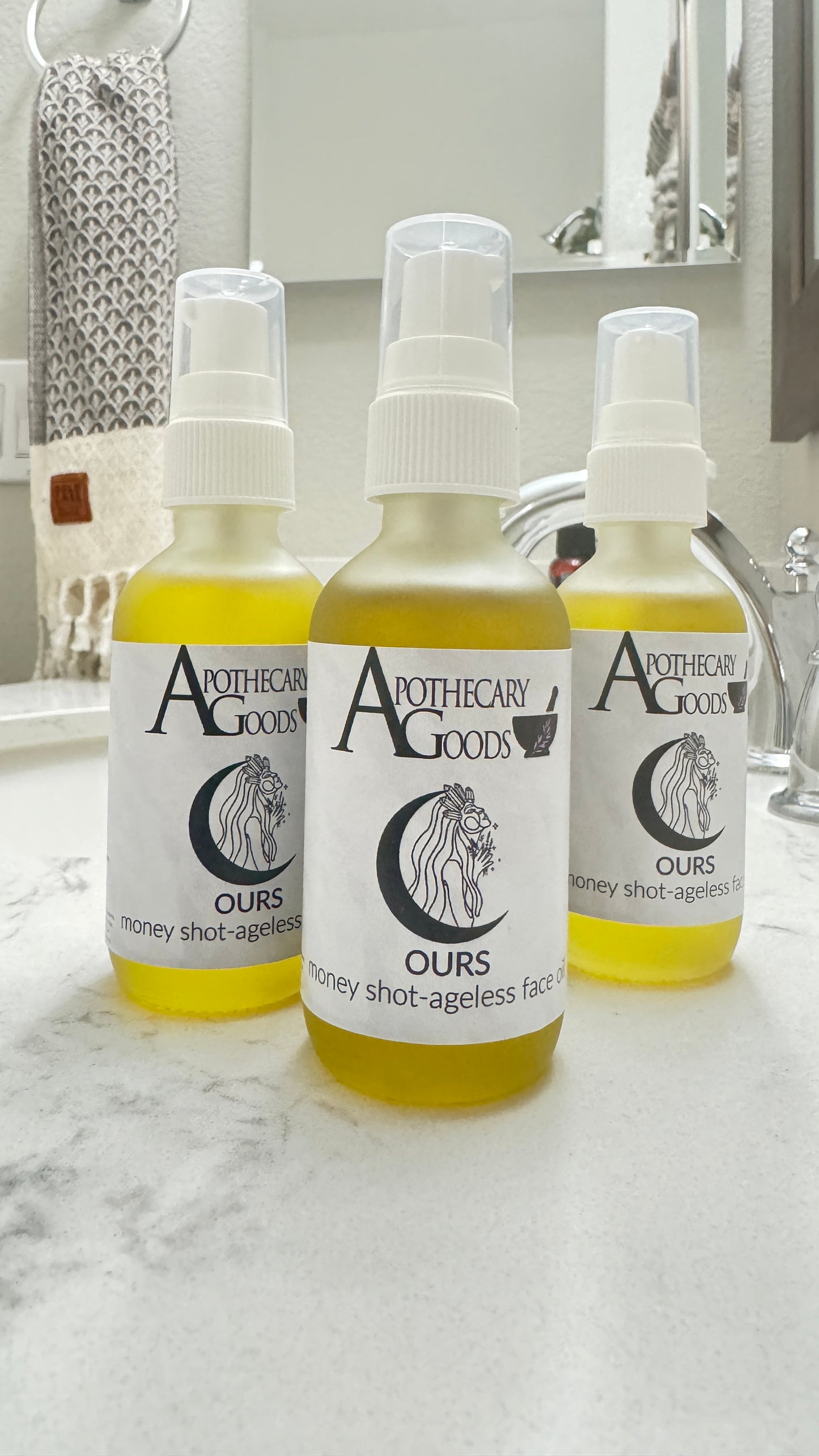 Apothecary Goods | That Witch Beauty | OURS Money Shot Ageless Face Oil | All Natural | Gender Neutral | Clean | Cruelty Free | Vegan | Crystal Infused | Gentle Cleanser | Safe for all Skin Types