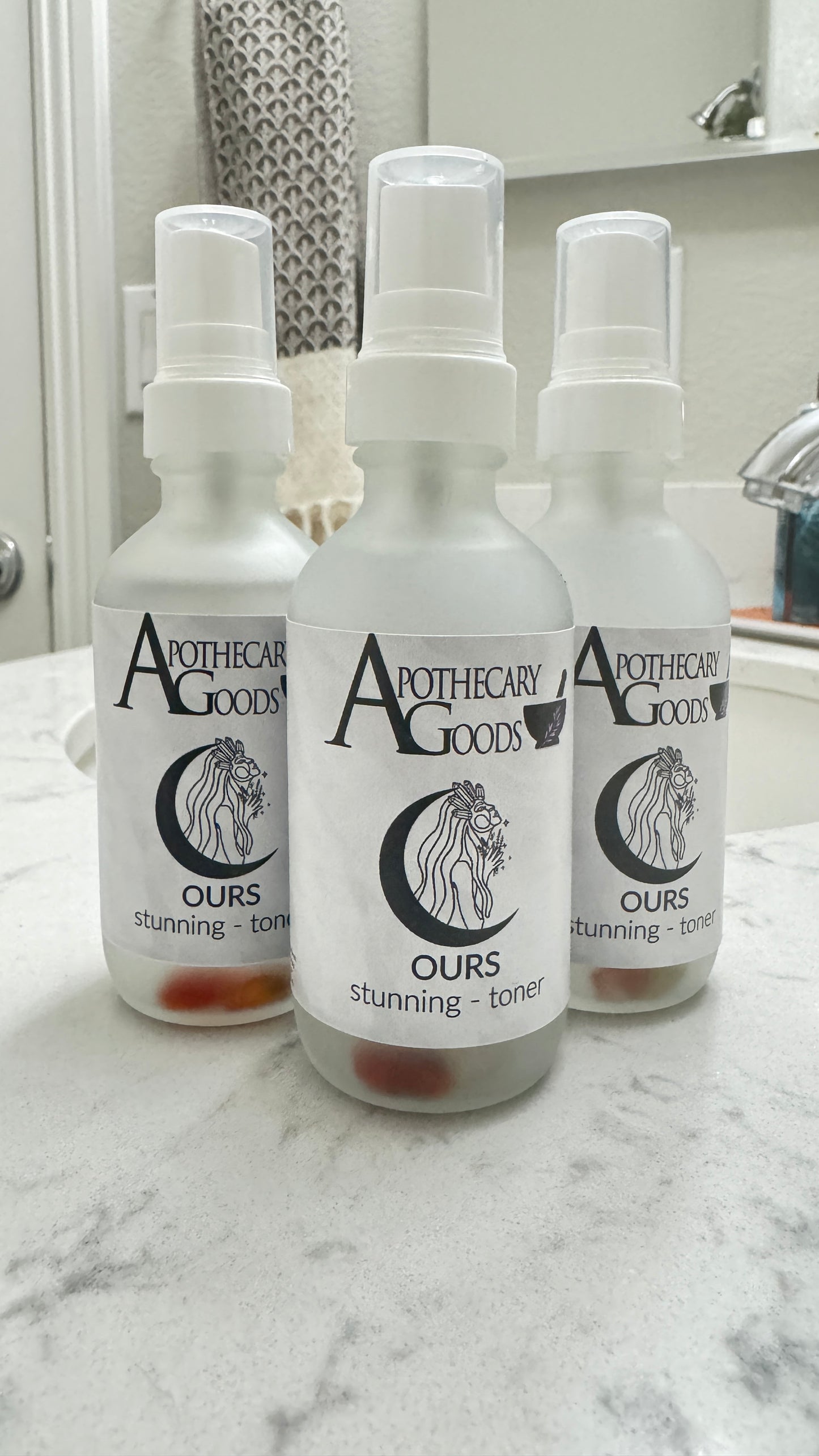 Apothecary Goods | That Witch Beauty | OURS Stunning Facial Toner | All Natural | Gender Neutral | Clean | Cruelty Free | Vegan | Crystal Infused | Gentle Cleanser | Safe for all Skin Types