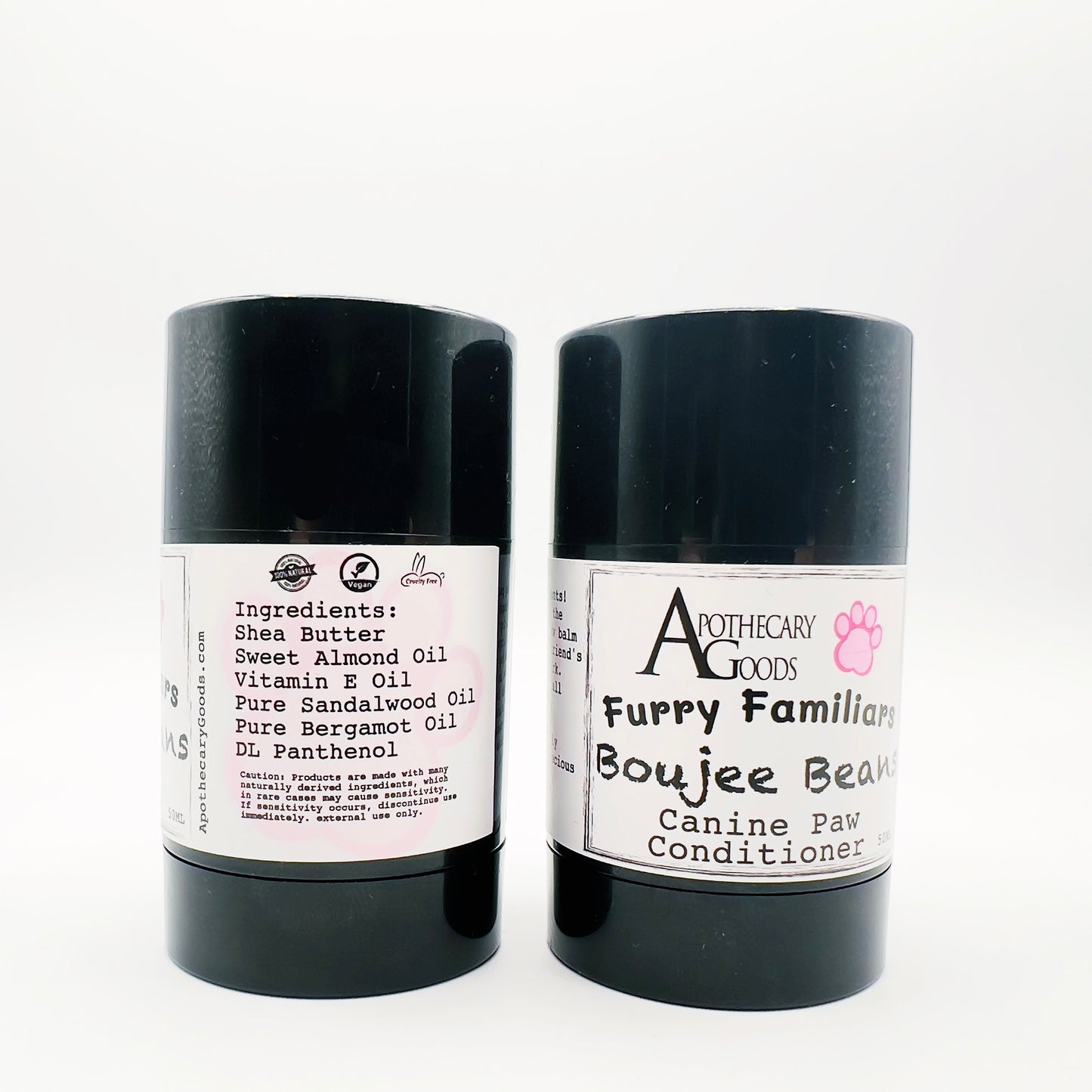 APothecary Goods | Furry Familiars | Boujee Beans Paw Conditioner | pamper your pet | Dog paw and nose moisturizing balm