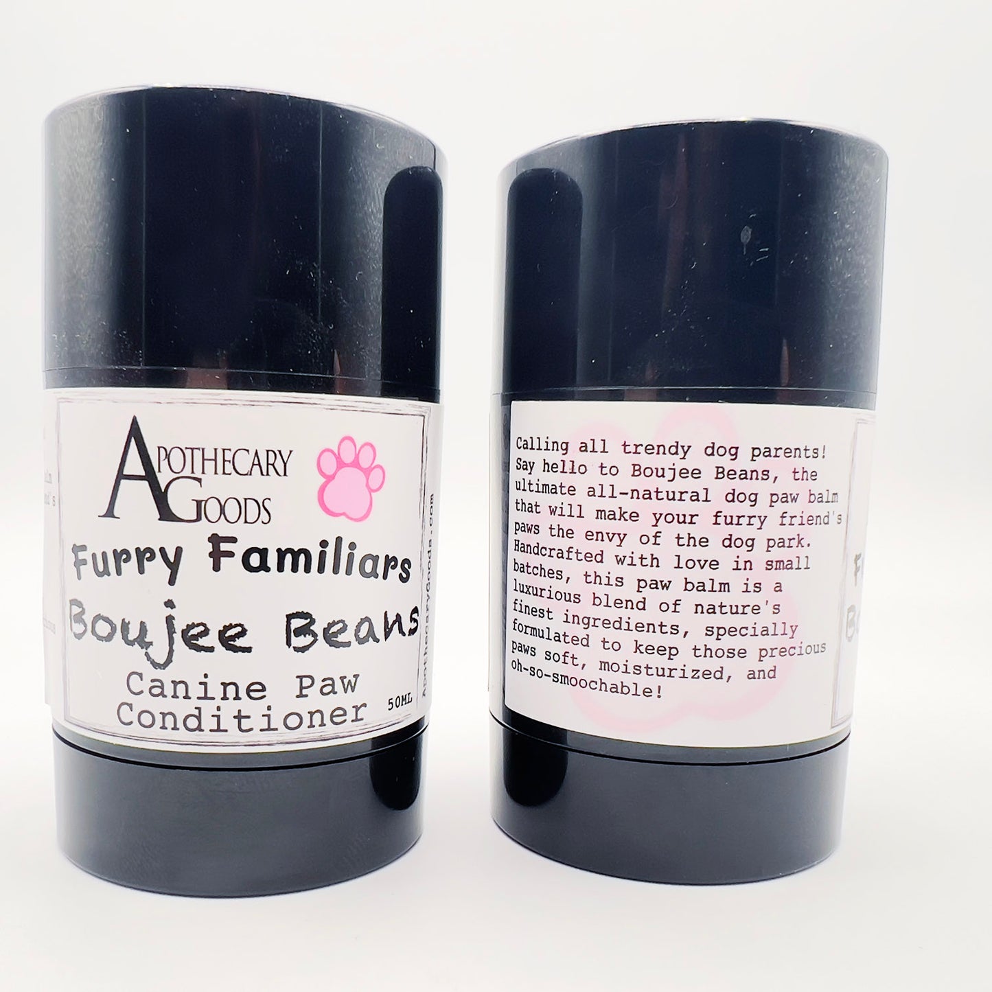APothecary Goods | Furry Familiars | Boujee Beans Paw Conditioner | pamper your pet | Dog paw and nose moisturizing balm