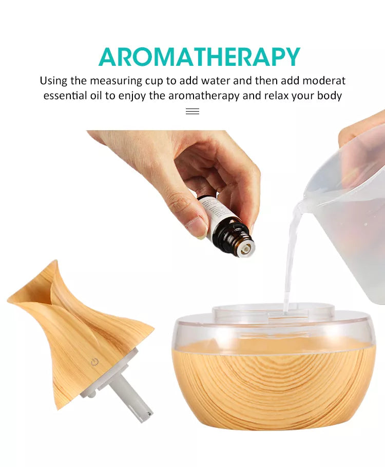 300ML RGB Ultrasonic Essential Oil Aromatherapy Diffuser