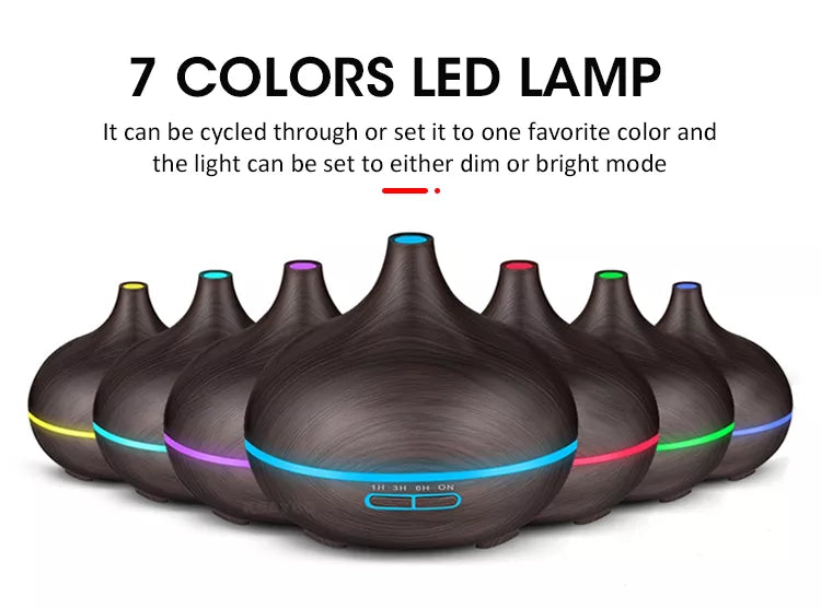 Large 500ml RGB Ultrasonic Essential Oil Aromatherapy Diffuser