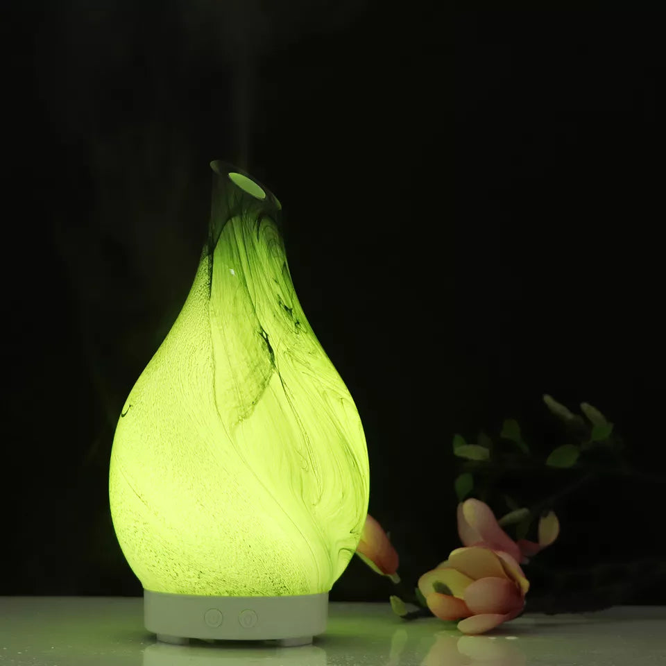 Glass Vase RGB Ultrasonic Essential Oil Aromatherapy Diffuser