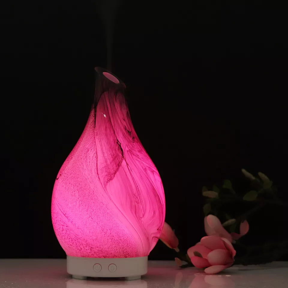 Glass Vase RGB Ultrasonic Essential Oil Aromatherapy Diffuser