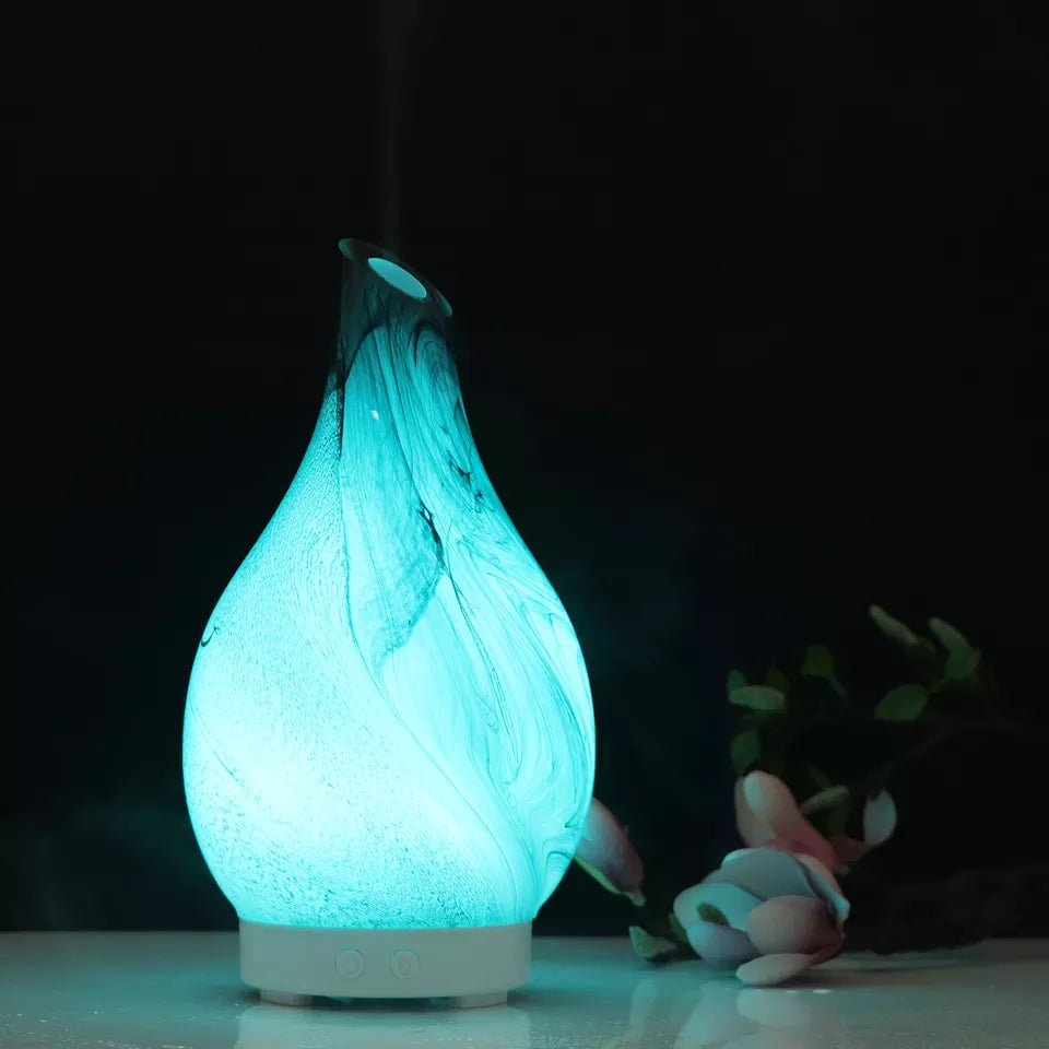 Glass Vase RGB Ultrasonic Essential Oil Aromatherapy Diffuser