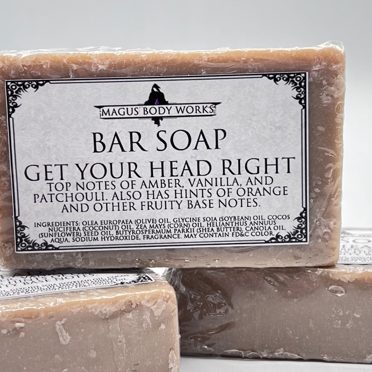 Apothecary Goods | Magus Body Works | Get Your Head Right natural Bar Soap | Amber | Vanilla | Patchouli