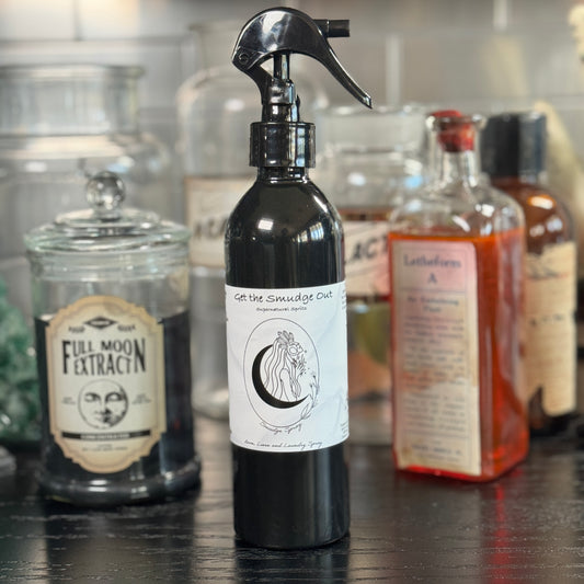Apothecary Goods | That Witch Beauty | Get the Smudge Out: Magical Negativity Clearing Room and Linen Spray |Smudge Spray | Sage Spray | Crystal Infused | Reiki Charged | Supernatural Spritz