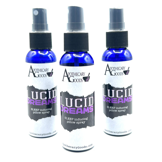 Apothecary Goods | Lucid Dreams| Pillow Spray | Sleep Aid | All Natural | Blue Lotus | Crystal Infused | Moon Charged Water