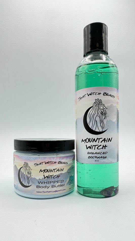 Apothecary Goods | That Witch Beauty | Mountain Witch Bundle | Body Wash | Body Butter | Crystal Infused | Nourish and soften skin naturally | No Parabens, Sulfates or Phthalates