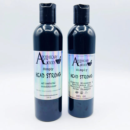 Apothecary Goods | SIMPLY | Head Strong all natural shampoo & conditioner Combo | No parabens | No sulfates