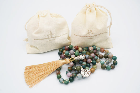 Hlin: Goddess Intention Beads: Indian Agate